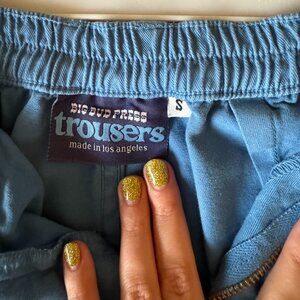 Greek Blue Big Bud Press Trousers